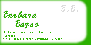 barbara bazso business card