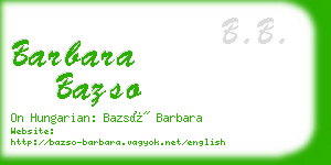 barbara bazso business card